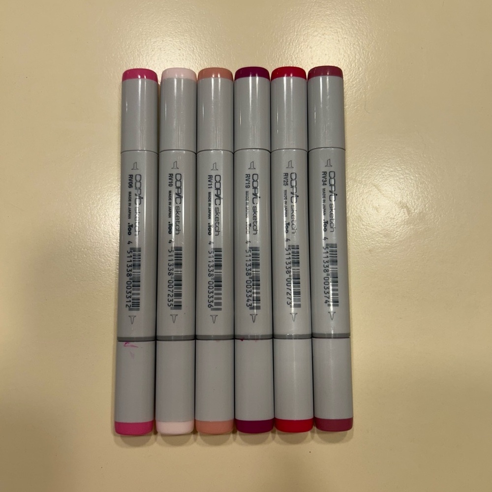 Copic Sketch Markers Set of 6 in Pink